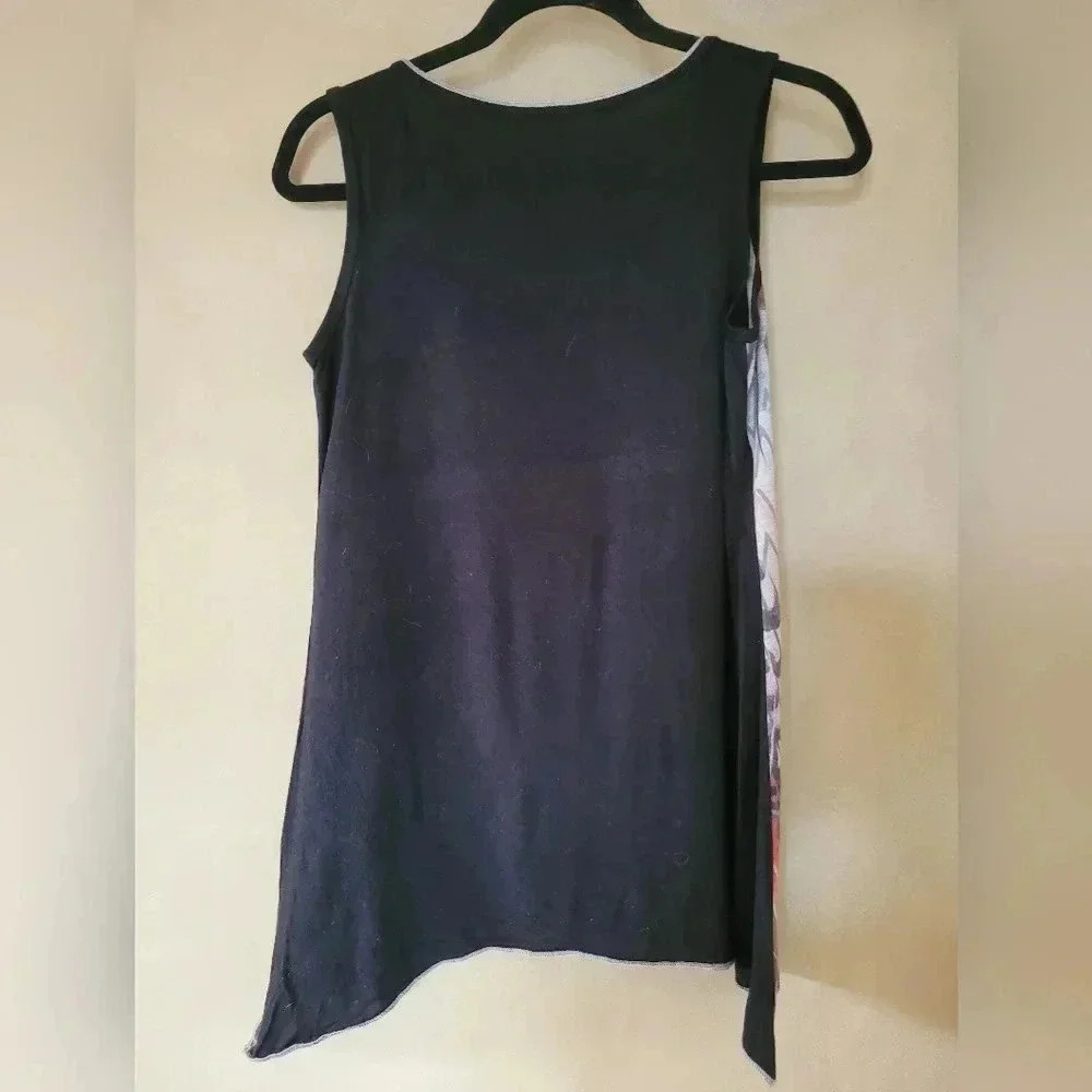 Edista | Black/Abstract Graphic Front Tank Top, Size S - Picture 3 of 7